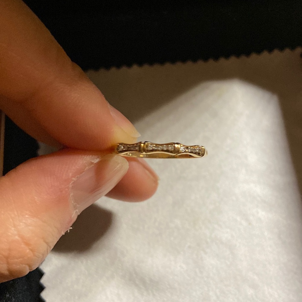 COPY - People's jewelry 10k gold ring with diamond size 7